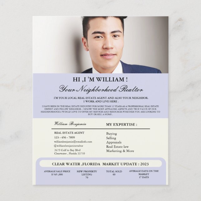 Publicidad de marketing de introducción inmobiliar (Frente)