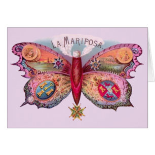 Publicidad de pintura de antigüedades de mariposa