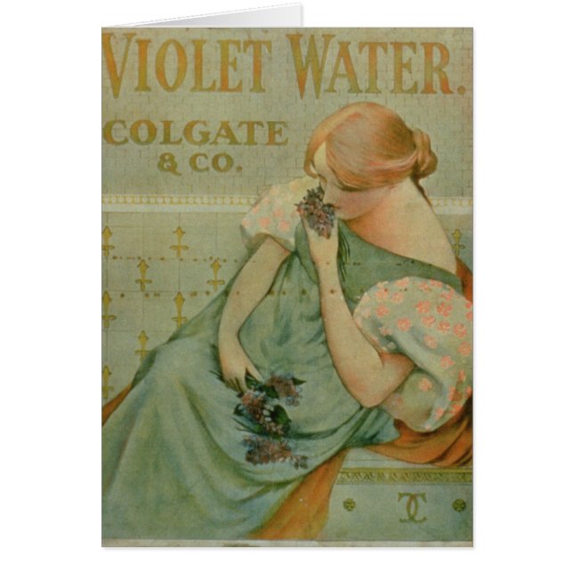 Publicidad de poster "agua violeta", por Colgate y (Frente)