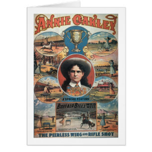Publicidad de poster Annie Oakley que ofrece en