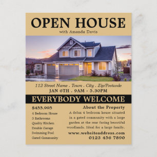 Publicidad en casa abierta de Realtor elegante
