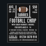 Publicidad en el campamento de fútbol americano y<br><div class="desc">Fútbol y Gol Estadounidenses,  Fútbol Camp Publicidad Volantes Por La Tienda De Tarjetas De Negocios.</div>