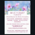 Publicidad en Flora Rosa Silvestre, Publicidad en<br><div class="desc">Volante publicitario Wild Pink,  Floristry,  por The Business Card Store.</div>