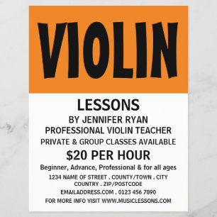 Publicidad en negrita y en violín