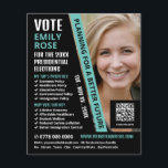 Publicidad moderna de campaña política<br><div class="desc">Volante de publicidad de moderna moda para activistas políticos por The Business Card Store.</div>