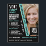 Publicidad moderna de campaña política<br><div class="desc">Volante de publicidad de moderna moda para activistas políticos por The Business Card Store.</div>