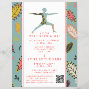 Publicidad moderna de la clase de yoga Boho modern