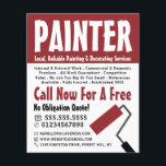 Publicidad moderna negrita, pintora y decoradora<br><div class="desc">Volante publicitario moderno audaz,  pintador y decorador de la tienda de tarjetas de visita.</div>