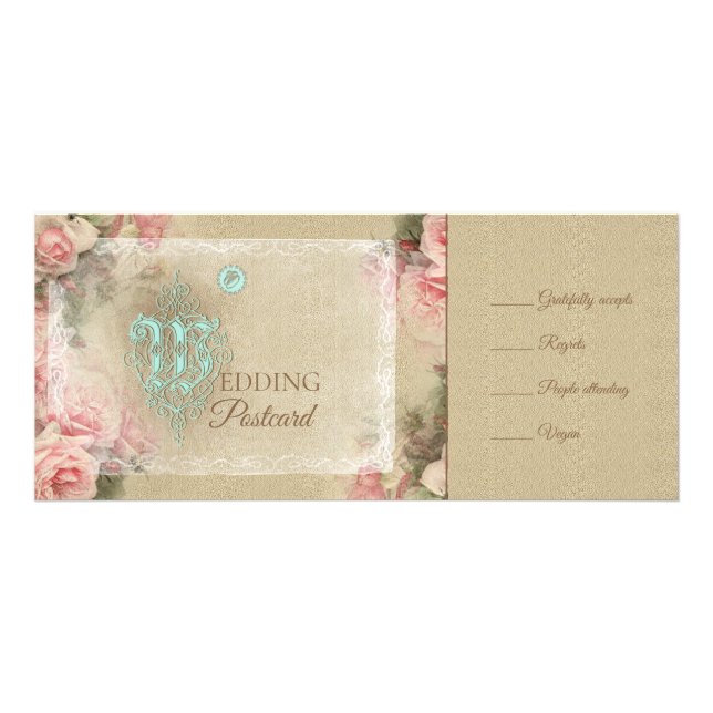 Publicitaria Carta antigua - Tarjeta RSVP de boda (Frente)