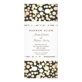 Publicitaria Cosmetology Spa Gold Circles Tarjeta para rack neg