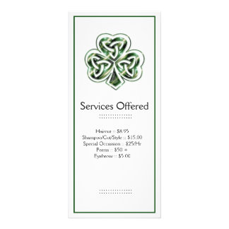 Publicitaria Diseño de Shamrock Celular 2 Servicios Tarjeta de 