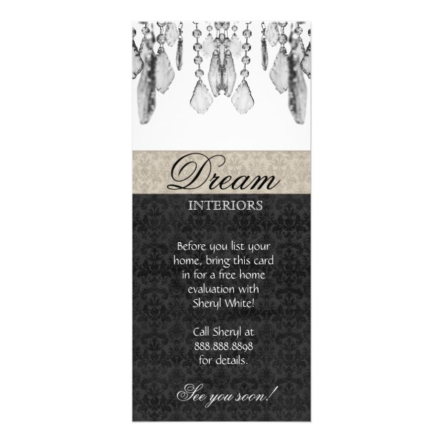 Publicitaria Diseño interior Tarjeta para rack Lámpara de la ta (Frente)