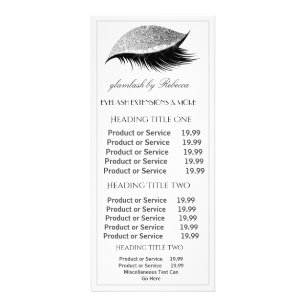 Publicitaria Elegante Eyelashes Tarjeta para rack de servicio d
