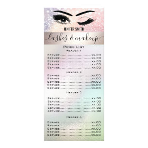 Publicitaria Elegante ojos purpurinoso de maquillaje tarjeta ho