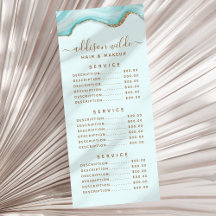 Elegante tarjeta para rack de árido de mármol azul