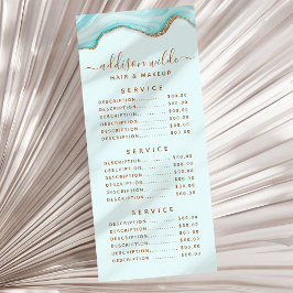 Publicitaria Elegante tarjeta para rack de árido de mármol azul