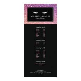 Publicitaria Eyelashes con tarjeta de rack Purpurina púrpura/ro