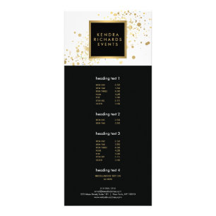 Publicitaria Faux Gold Confetti en la moderna tarjeta para rack