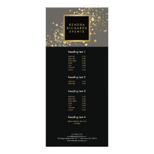 Publicitaria Faux Gold Confetti en tarjeta moderna para rack gr