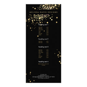 Publicitaria Faux Gold Confetti en tarjeta para rack moderna de