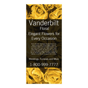 Publicitaria Floral Company Florist Gold Rosas Tarjeta para rac
