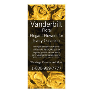 Publicitaria Floral Company Florist Gold Rosas Tarjeta para rac