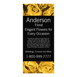 Publicitaria Floral Company Florist Gold Rosas Tarjeta para rac