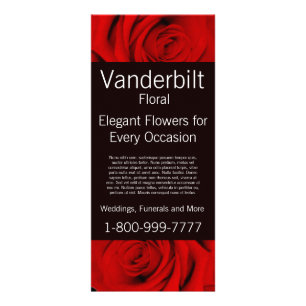 Publicitaria Floral Company FloristrRed Rosas Tarjeta para rack