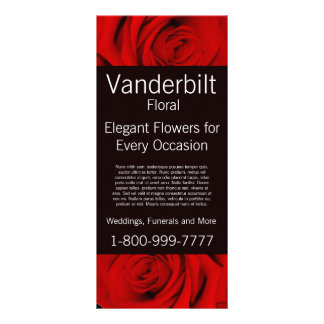 Publicitaria Floral Company FloristrRed Rosas Tarjeta para rack