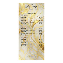 Publicitaria Lista de precios de la tarjeta para rack de mármol