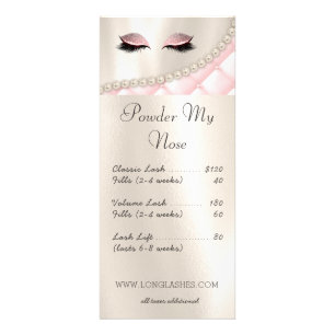 Publicitaria Makeup Eye Lash Perlas Tarjeta para cremallera de 