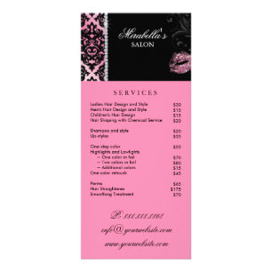 Publicitaria Makup Artist Tarjeta de rack Cosmetología Rosa