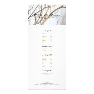 Publicitaria NOMBRE ELEGANTE con tarjeta de rack TREE BRANCHES