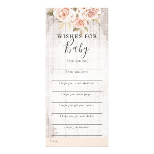 Publicitaria Rosas rusos Shabby Baby Shower quiere tarjeta de j