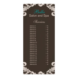 Publicitaria tarjeta Brochure Rack de salón y spa