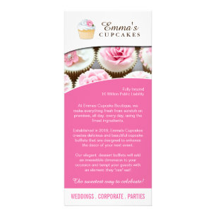 Publicitaria Tarjeta Cupcake Boutique para rack
