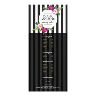 Publicitaria Tarjeta de bandeja de salón con correa de flores m