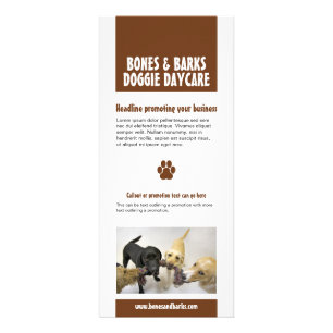 Publicitaria Tarjeta de bandeja para guarnición para perros de