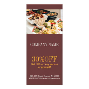 Publicitaria Tarjeta de estante de catering simple   Hecho fres