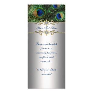 Publicitaria Tarjeta de exhibidor de pavo real verde esmeralda 