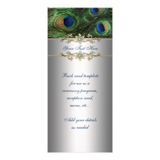Publicitaria Tarjeta de exhibidor de pavo real verde esmeralda 
