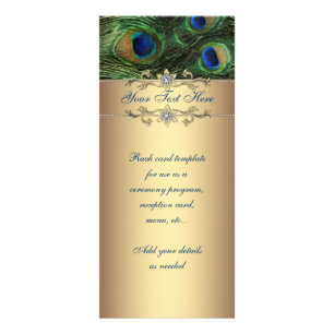Publicitaria Tarjeta de exhibidor de pavo real verde esmeralda 