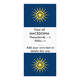 Publicitaria Tarjeta de Expositor con Bandera de Macedonia