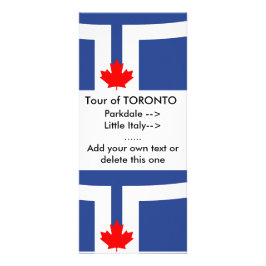 Publicitaria Tarjeta de Expositor con Bandera de Toronto