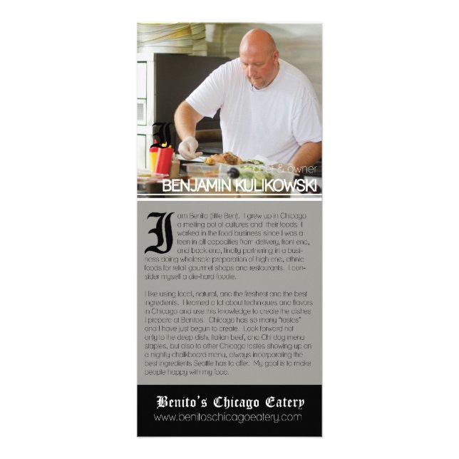 Publicitaria Tarjeta de la introducción de Benito (Frente)