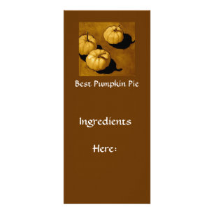 PUBLICITARIA TARJETA DE LA RECETA DEL PASTEL DE CALABAZA: ARTE