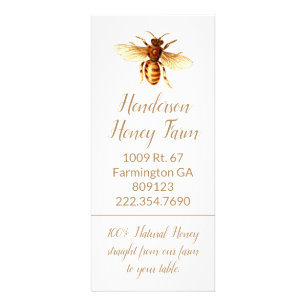 Publicitaria Tarjeta de oro del estante del negocio de la abeja