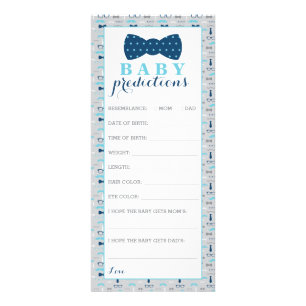 Publicitaria Tarjeta de predicciones para bebés, Baby Shower de