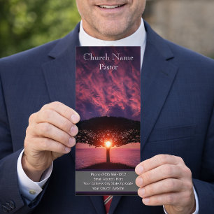 Publicitaria Tarjeta de presentación de la Iglesia Sunset Ocean