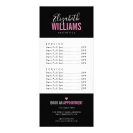 Publicitaria Tarjeta de presentación de salón de belleza negro
